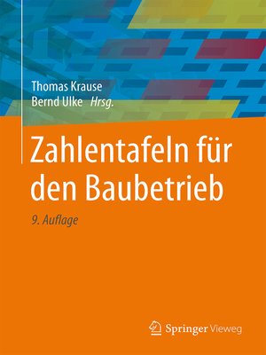cover image of Zahlentafeln für den Baubetrieb
